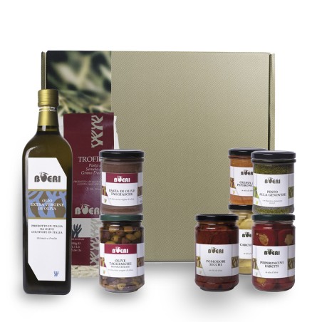 Box Pamparà: confezione regalo con olio e prodotti tipici liguri